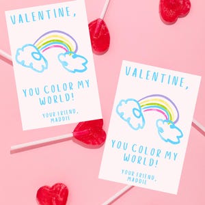 You Color My World Valentine&#39;s Day Card