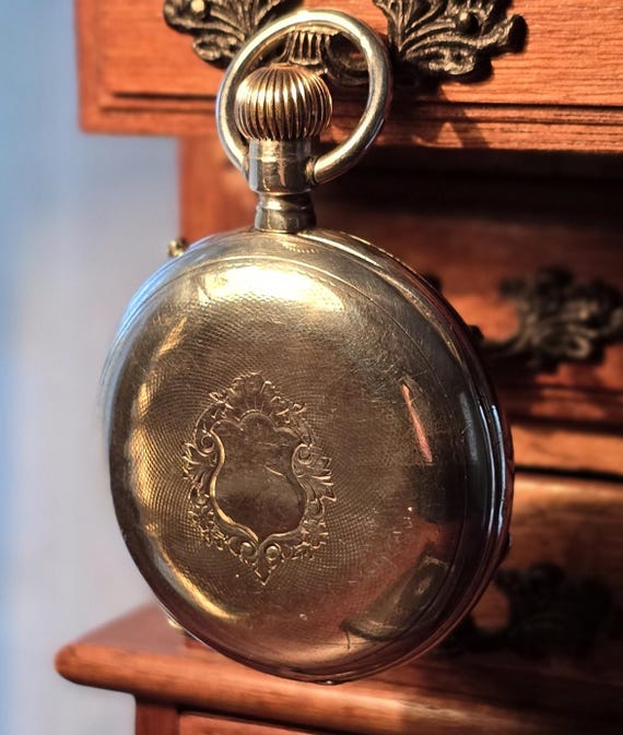 Angol Watch Rare Anglo-American Chronograph Silver Pocket Watch - Gem