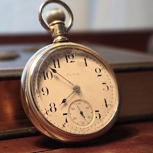 Elgin Grade 288, 7 Jewel, Silver Pocket Watch