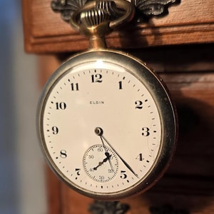 Antique Elgin open face pocket watch, grade 291 - 1922