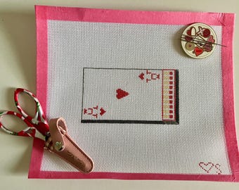 Ace Matchbox Handpainted Needlepoint Canvas