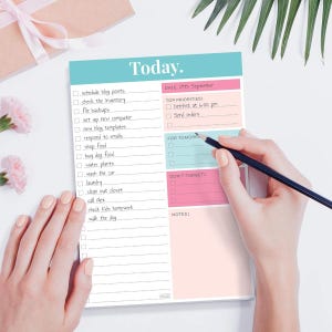 Printable Daily Planner Undated To-Do List Productivity Desk Pad Daily Task Organizer Instant Download and Print A5 / A4 Sizes