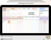 Suivi des habitudes | feuille de calcul Googlesheet modèle | Planificateur | template | habit tracker | suivi des émotions | hebdomadaire |