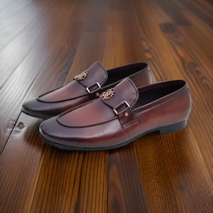 Handmade Brown Double-Tone Leather Shoes