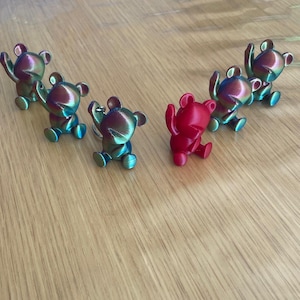 3D printed teddy bear keychain