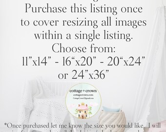Add On Fee - Resize Digital Images Within A Single Listing 11x14" 16x20" 20x24" 24x36"