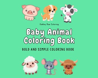 Coloring book for kids baby animal coloring book for young kids animal coloring book for toddlers coloring book animals