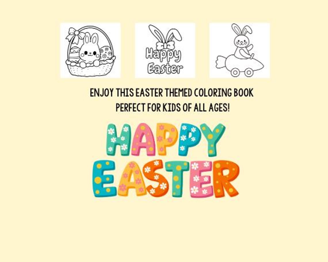 Printable Easter Coloring Books for Kids Coloring Activity Book Easter