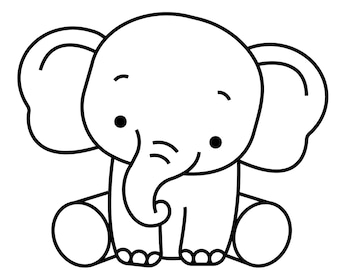 幼児向け塗り絵、大胆でシンプルな子供向け塗り絵、赤ちゃん動物の塗り絵、印刷可能な塗り絵