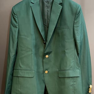 Green Golf Blazer | Augusta Inspired Green Golf Coat | Men&#39;s Green Golf Jacket | Iconic Green Golf Coat | Green Golf Coat