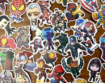 10 Random Superhero Stickers - diary stickers / journaling stickers / cute stickers / sticker set / superhero