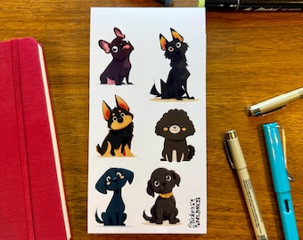 Dog Puppy Sticker Sheet - diary stickers / journaling stickers / cute stickers / sticker set