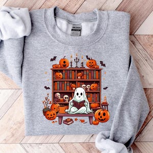 Ghost Reading Books Shirt,Librarian Ghost Halloween,Halloween Teacher Shirt, Halloween Shirt,Teacher Gift,Boo School
