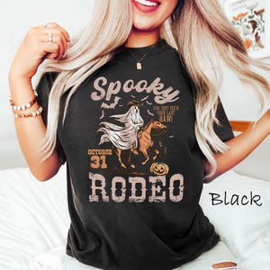 Comfort Colors Western Halloween Shirt: Spooky Rodeo Cowgirl