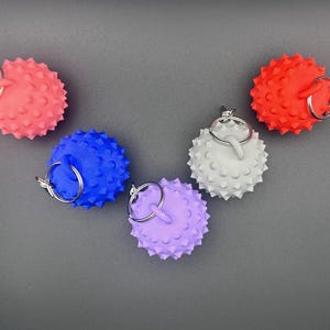 3D Printed Spiky Sphere Keychain: Fidget Toy, Stim Tool