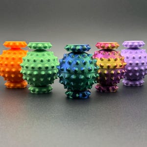 Spiky Sphere | 3D Printed Fidget Toy, Fidget Spinner | Unique Stim Toys for Busy Hands, Gift for Her, Gift for Him