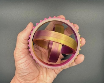 3D Print File - Eclipse Spiky Gyro: 3 Sizes | Fidget Spinner (3mf and stl file)