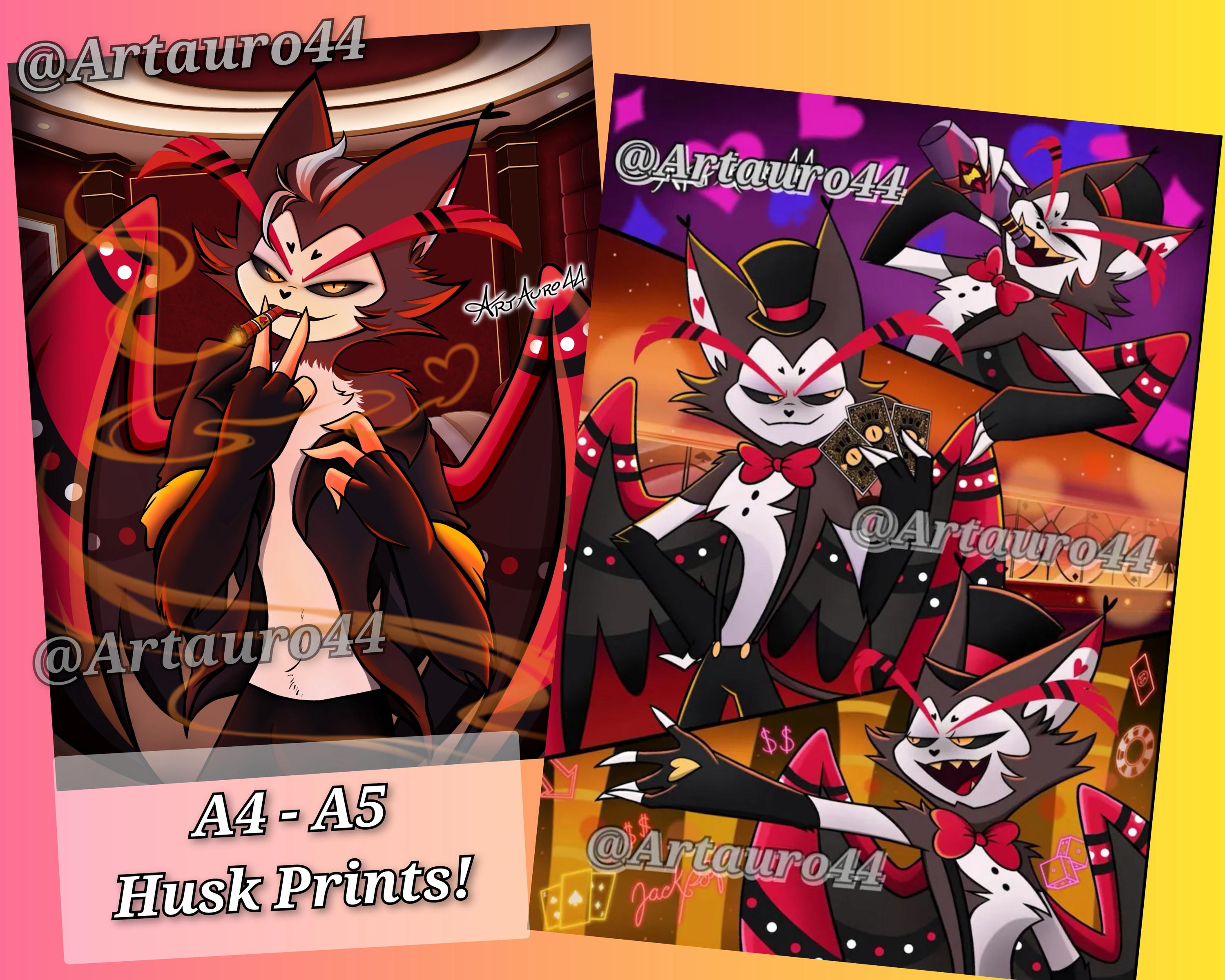 Husk Love in a Bottle & Overlord Print - Hazbin Hotel - Etsy