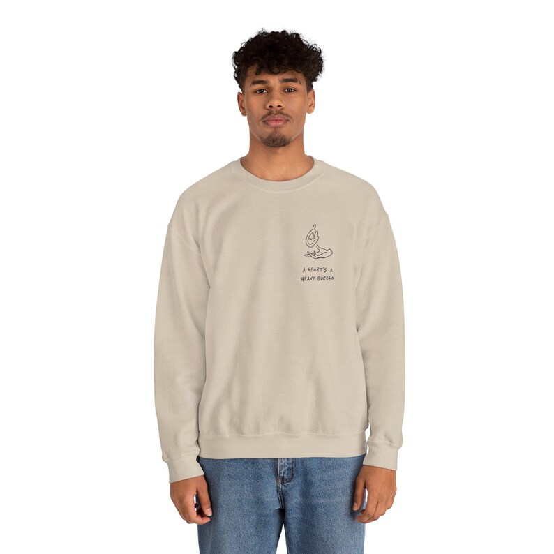 A heart's a heavy burden, Ghibli Quote Sweatshirt image 5