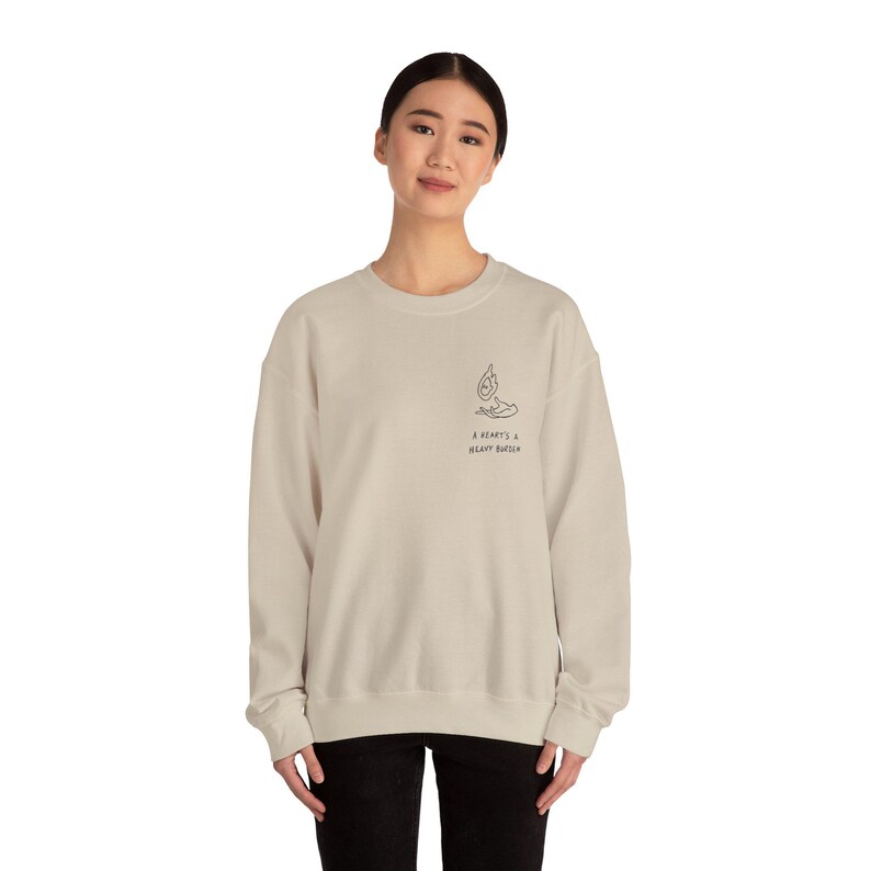 A heart's a heavy burden, Ghibli Quote Sweatshirt image 4