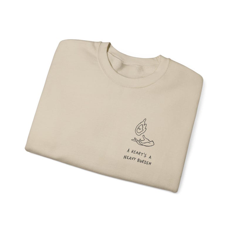 A heart's a heavy burden, Ghibli Quote Sweatshirt image 3