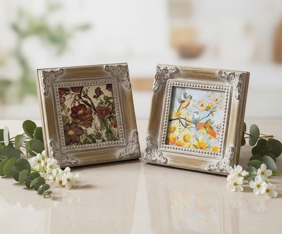4x4 Floral Picture Frame - Etsy