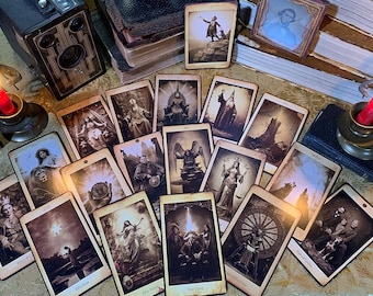 The Crowley & Waite Victorian Tarot Deck Artist Proof Copies (not original deck). (see Original Deck in the Helio Graphis Press Etsy Store)