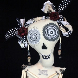 Skellina Day of the Dead Skeleton OOAK art doll