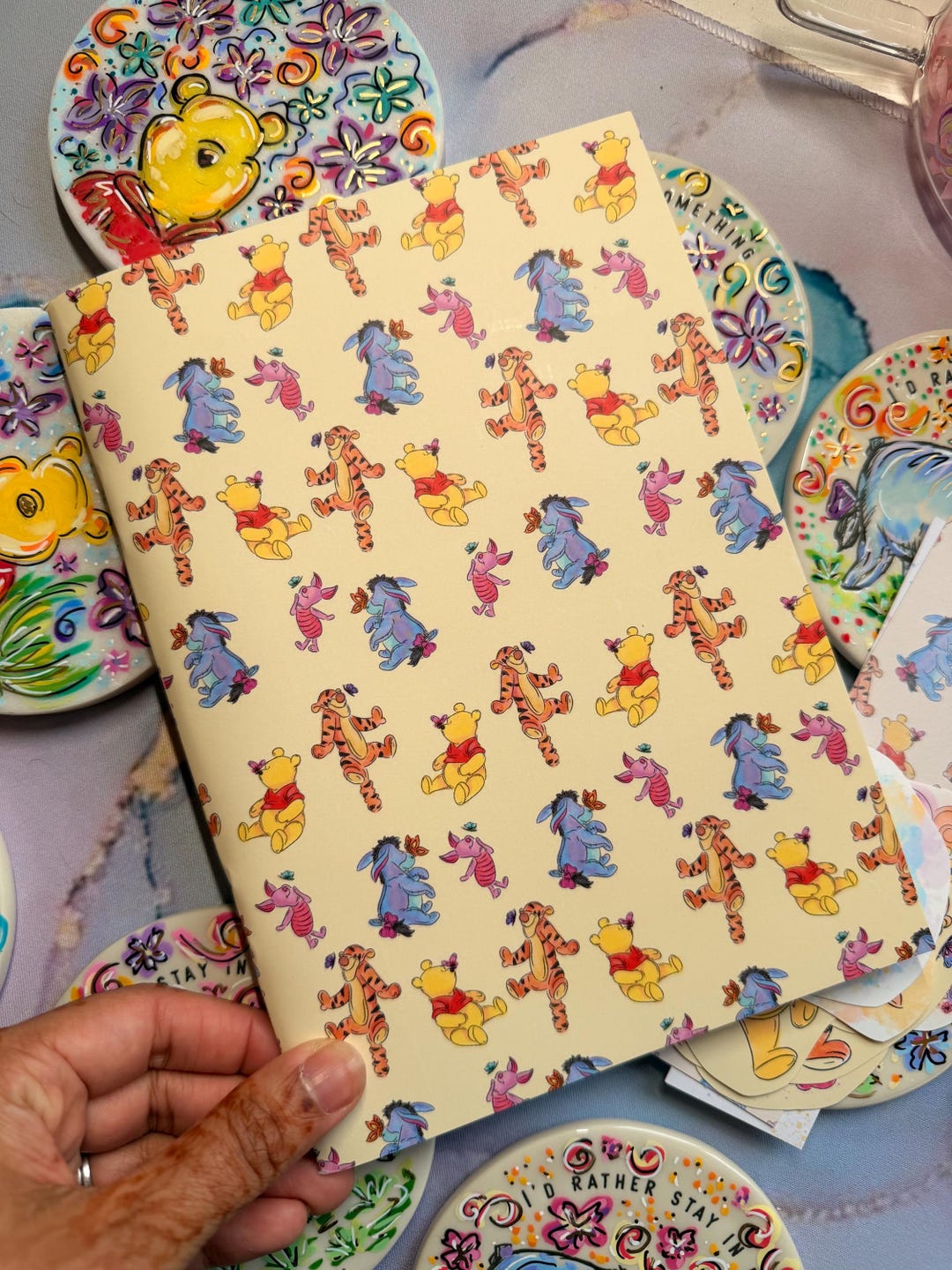 Winnie the Pooh Colourful School Work Notepad Notebook Stationery ...