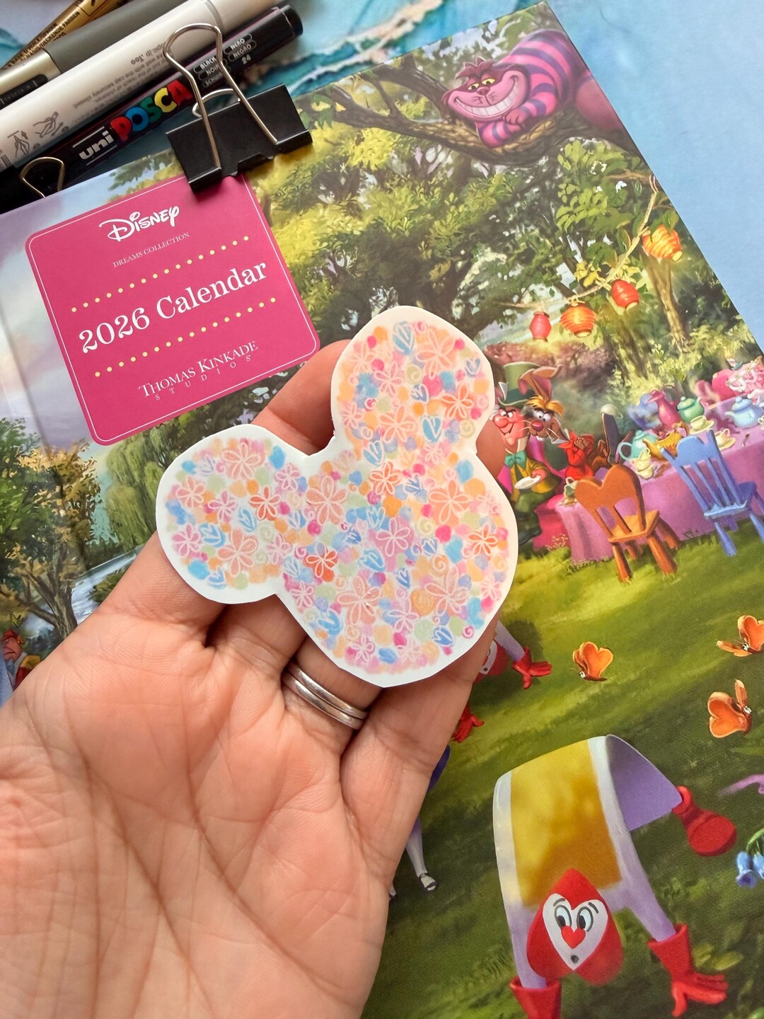Disney Pastel Mickey Head Floral Sticker Stationery Journal Creative - Etsy
