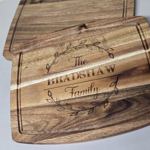 Personalized Wood Cutting Board - Custom Engraved Gift for Weddings, Housewarming, or Special Occasions