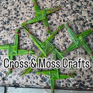 Croce di Santa Brigida irlandese / Benedizione per la casa e la famiglia / Realizzata a mano con materie prime / Imbolc / Amuleto portafortuna celtico / Regalo di inaugurazione della casa per matrimonio