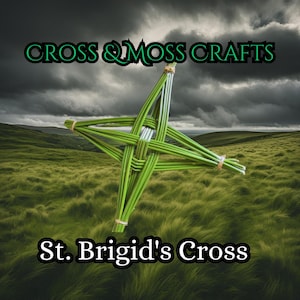 Irish St. Brigid&#39;s Cross | Home and Family Blessing | Handcrafted from Raw Material | Imbolc | Celtic Luck Charm | Wedding Housewarming Gift