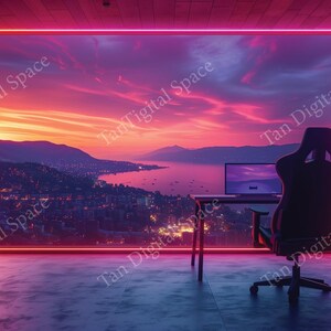 Zoom Teams Online Meeting Hintergrund I Gaming Studio Office | Virtueller Hintergrund |