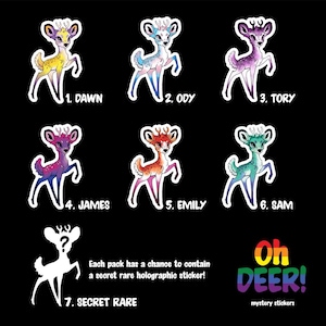 Oh Hirsch! Mystery Sticker Packs PRIDE MONTH thematisch LGBTQIA+ (gay,farbig, lesbisch, bi, ace, nonbinary, transgender) mit Sammelkarten!