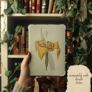 Kindle Kobo Cardstock Inserts | Ereader Digital Back Cover | Vintage  | Flower | Fairycore Aesthetic  | Decal | Floral | Cardboard