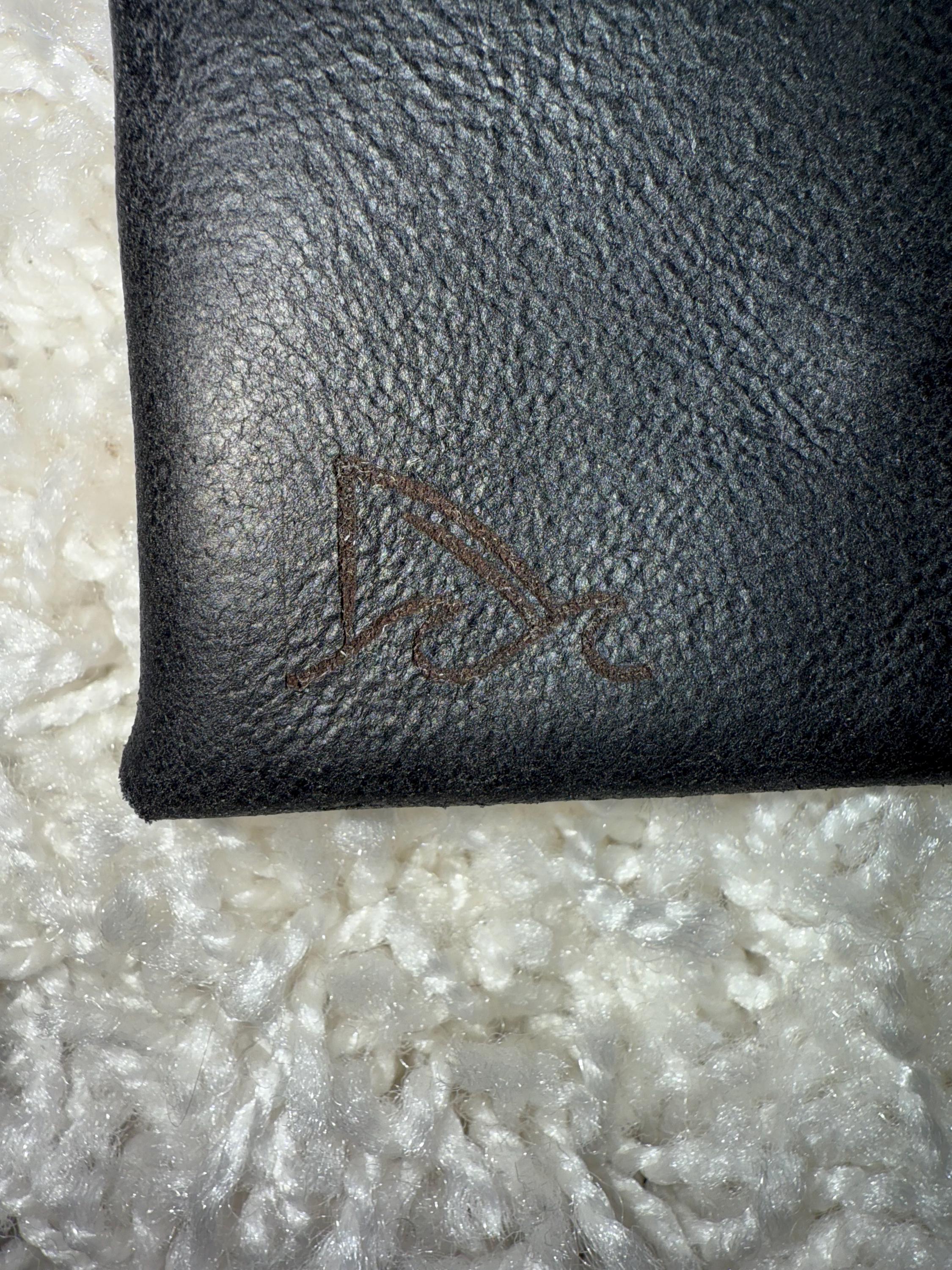 Coin Purse- Black Leather Hand Made Shark Coin Purse With