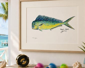 Custom Mahi Fish Mount, Fishing Trip Wall Art, Gift for Men - Etsy