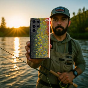 Bachforelle II Design Tough Case für Samsung® Angeln Art Phone Cover - Perfektes Geschenk für Angler und Fliegenfischer