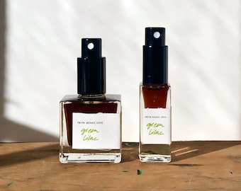 Green Lilac perfume - all natural fresh green floral fragrance - jasmine, lotus, mint, vetiver, and violet leaf