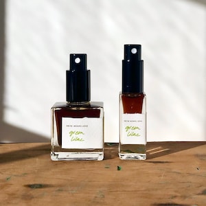 Green Lilac perfume - all natural fresh green floral fragrance - jasmine, lotus, mint, vetiver, and violet leaf