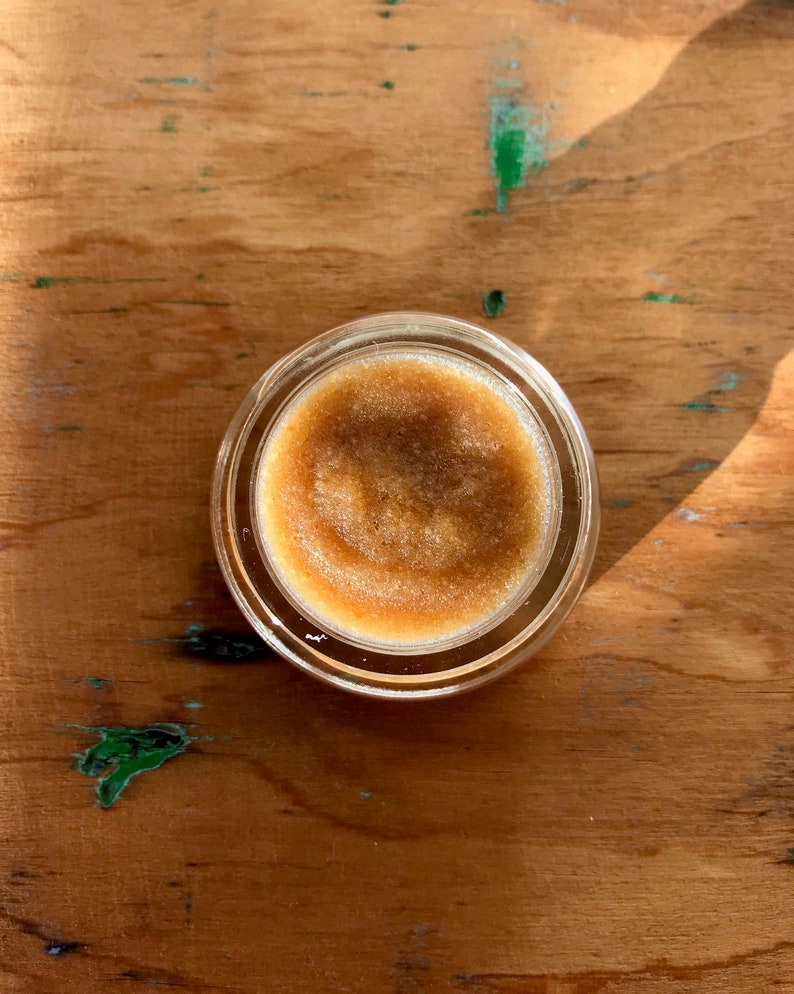 MAPLE LIP BUFF a delicious lip scrub with maple sugar and primo organic oils glass jar image 5