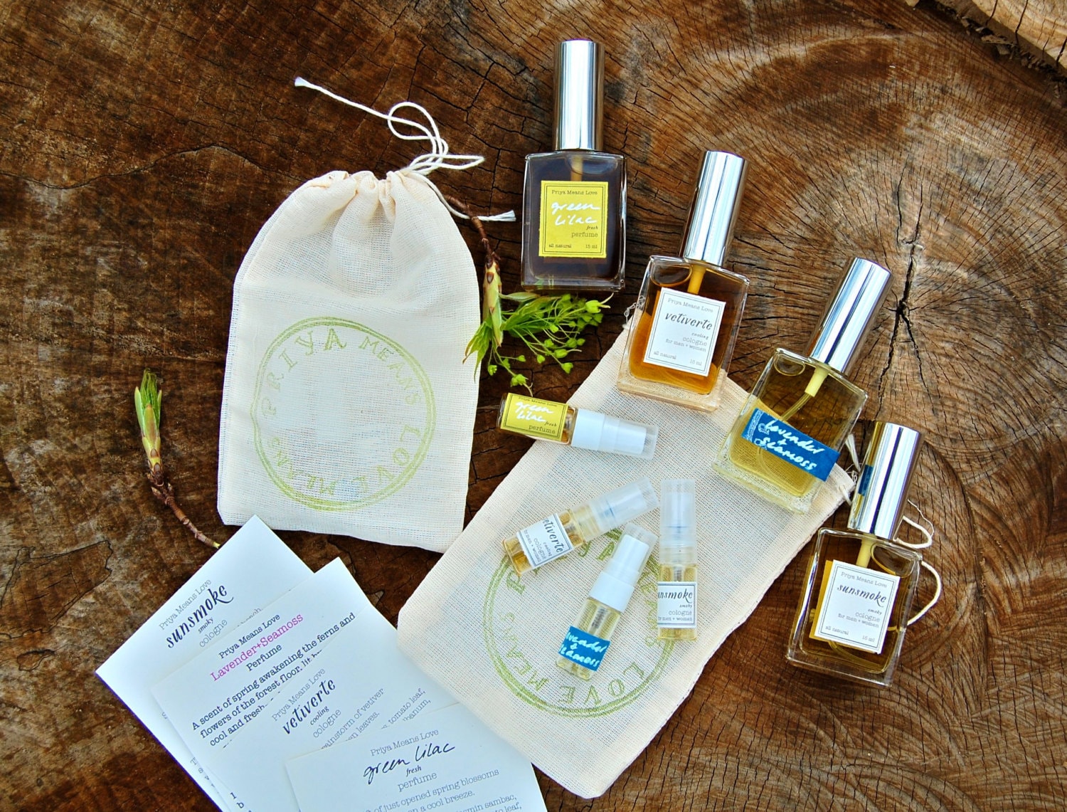 Natural Perfume Cologne Sample Set Fresh Organic Unisex - Etsy