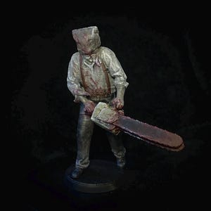 Resident Evil 4 Chainsaw Man Figure - 3D Resin Printed Horror Statue