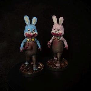 Silent Hill Robbie the Rabbit Figure (Blue) - 3D Resin Print Hand Painted Horror Game Figurine