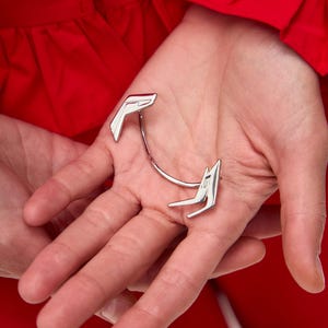 Earring cuff,  ear cuff for pierced ears, minimalist jewelry, ear cuff earrings,silver ear cuff,ear warp, unique ear cuff,silver earing cuff