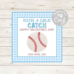 Vous êtes une belle prise ! Cartes de Saint-Valentin / Étiquettes cadeaux / Baseball Valentine / Téléchargement instantané - imprimez depuis la maison !