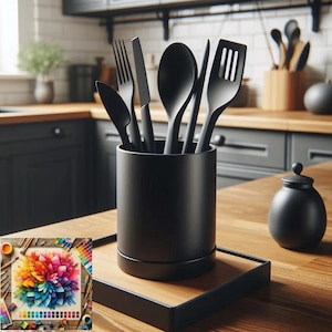 Modern Holder for Kitchen Utensils, Utensil Basket, Organiser, Multiple Colour Options
