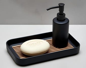 Modern Soap Dish with Drip Inlay: Bathroom Soap Holder
