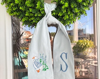 Fascia con ghirlanda di oche personalizzata / Appendi porta con monogramma personalizzato